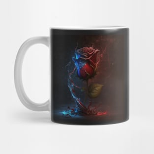 Patriotic Rose American Flag Art Mug